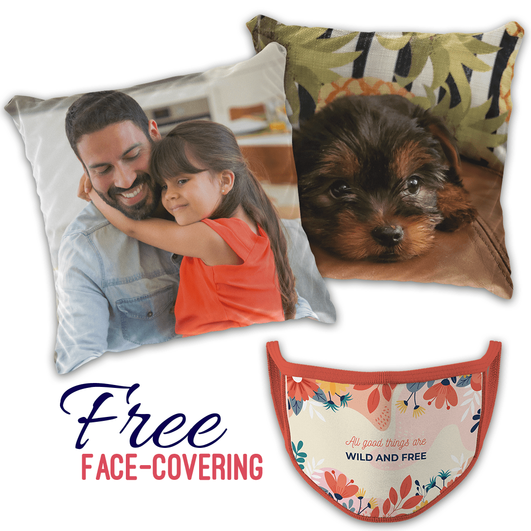 Custom Pillows Covers | Buy 2 and Get FREE Mask